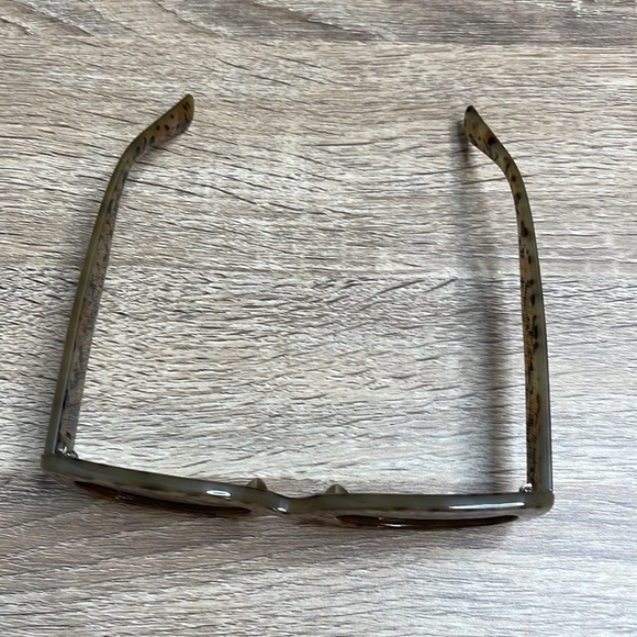 LC Lauren Conrad Bronxie Small Rectangle Sunglasses Tortoise Pattern Brown Lens - Picture 4 of 10